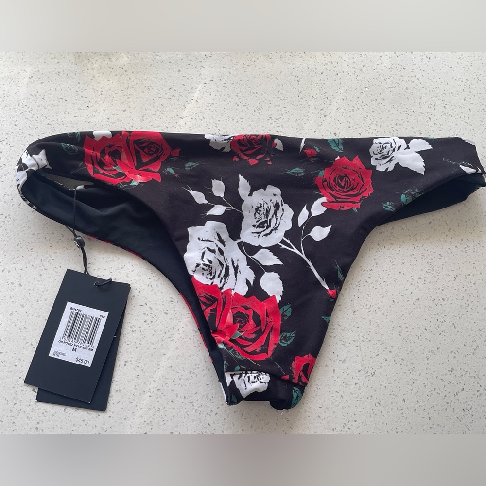 Hurley Floral Bikini Bottoms Size M - Picture 3 of 3